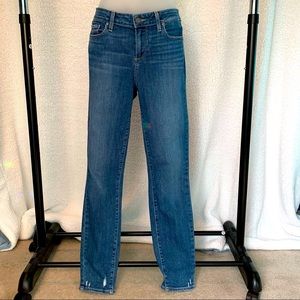 EUC PAIGE Verdugo Ankle skinny jeans, med-dark rinse, no flaws